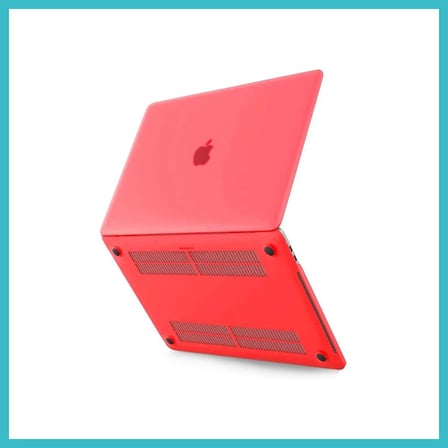 DEFNE STORE Macbook Pro 13 2021 Macbook Buzlu Kapak - Kırmızı DFNBEZ