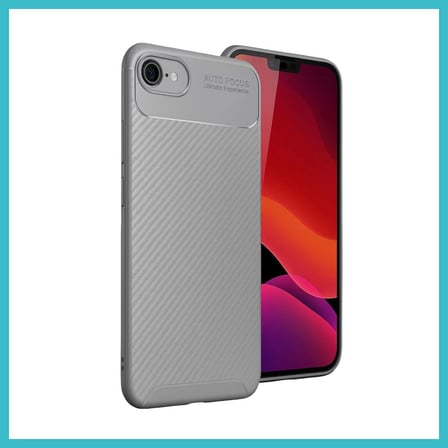 DEFNE STORE iPhone 16E Uyumlu Kılıf Auto Focus Karbon Kapak - Gri DFNBEZ