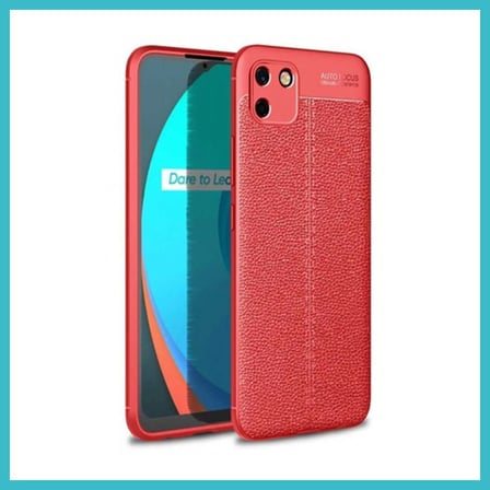 DEFNE STORE Realme C11 Uyumlu Kılıf Auto Focus Kapak - Kırmızı DFNBEZ
