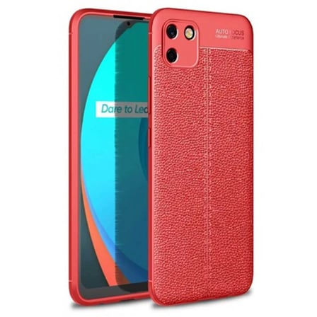 DEFNE STORE Realme C11 Uyumlu Kılıf Auto Focus Kapak - Kırmızı DFNBEZ