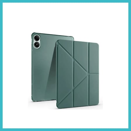 DEFNE STORE Redmi Pad SE 4G Uyumlu Kılıf Kalemlikli Mars Tablet Kılıfı - Koyu Yeşil DFNBEZ