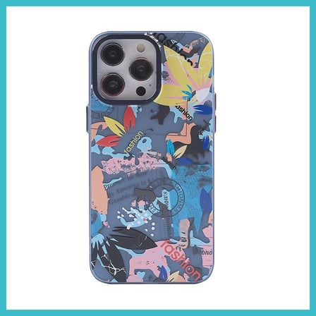 DEFNE STORE iPhone 14 Pro Uyumlu Kılıf Prada Desenli Kapak - Prada Pembe - 1 DFNBEZ