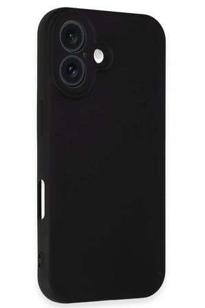 DEFNE STORE iPhone 16 Plus Uyumlu Kılıf Nano içi Kadife Silikon - Siyah DFNBEZ