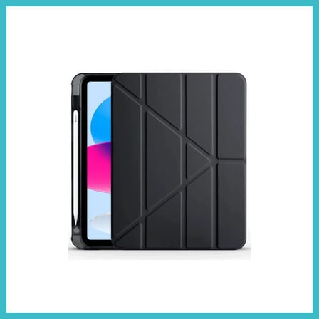 Defne Store İpad 2025 10.9 10.Nesil (A16) Kılıf Kalemlikli Mars Tablet Kılıfı - Siyah Dfnbez
