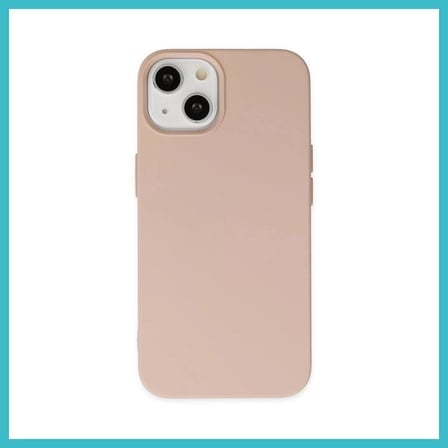 DEFNE STORE iPhone 14 Plus Uyumlu Kılıf Nano içi Kadife Silikon - Pudra DFNBEZ