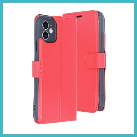 DEFNE STORE iPhone 11 Uyumlu Kılıf Trend S Plus Kapaklı Kılıf - Kırmızı DFNBEZ