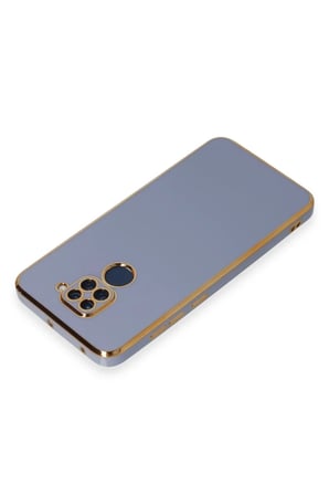DEFNE STORE Redmi Note 9 Uyumlu Kılıf Volet Silikon - Mavi DFNBEZ