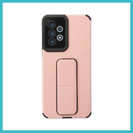 DEFNE STORE Samsung Galaxy A33 5G Uyumlu Kılıf Mega Standlı Silikon - Pudra DFNBEZ