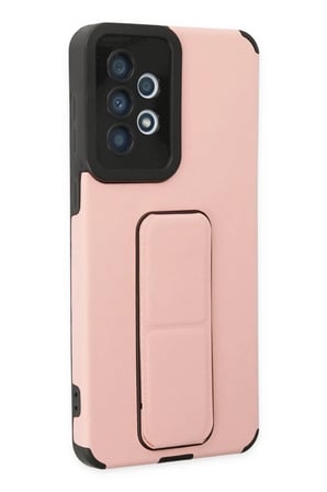 DEFNE STORE Samsung Galaxy A33 5G Uyumlu Kılıf Mega Standlı Silikon - Pudra DFNBEZ