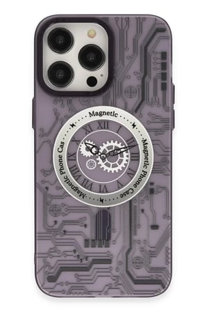 DEFNE STORE iPhone 14 Pro Uyumlu Kılıf Apollo Magneticsafe Desenli Kapak - Apollo Mor - 5 DFNBEZ