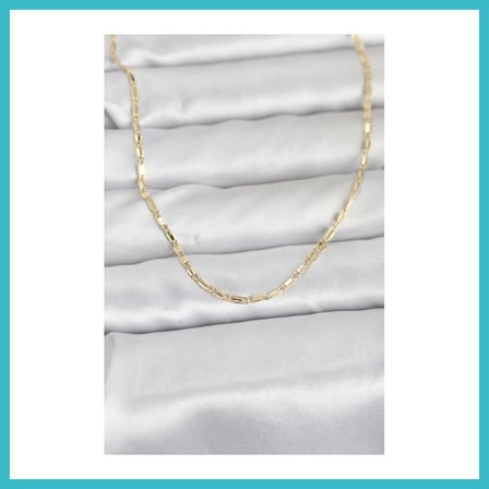 DEFNE STORE CM 14K Gold Renk Lazerli Zincir Model 60 cm Kadın Kolye DFNBEZ