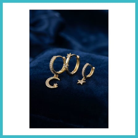 DEFNE STORE 3 lü Ay ve Yıldız Model Gold Renk Set Küpe DFNBEZ