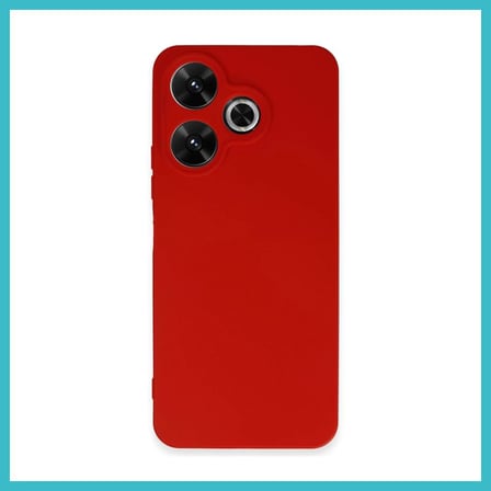 DEFNE STORE Redmi 13 4G Uyumlu Kılıf First Silikon - Kırmızı DFNBEZ