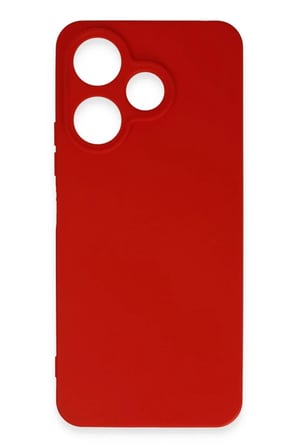 DEFNE STORE Redmi 13 4G Uyumlu Kılıf First Silikon - Kırmızı DFNBEZ