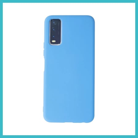DEFNE STORE Vivo Y11S Uyumlu Kılıf Nano içi Kadife Silikon - Mavi DFNBEZ