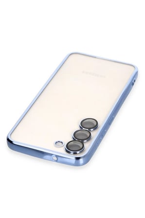 DEFNE STORE Samsung Galaxy S23 Plus Uyumlu Kılıf Lensli Silikon - Açık Mavi DFNBEZ