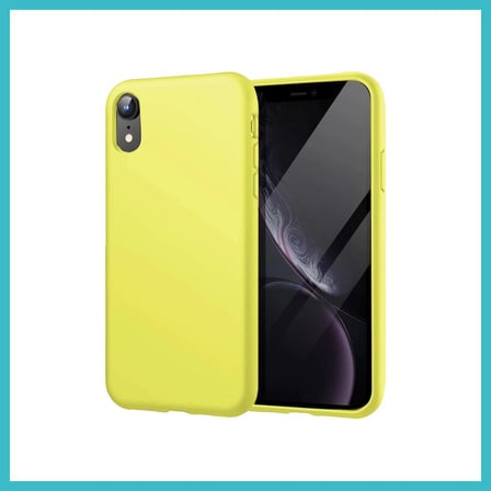 DEFNE STORE iPhone XR Uyumlu Kılıf First Silikon - Parlak Yeşil DFNBEZ