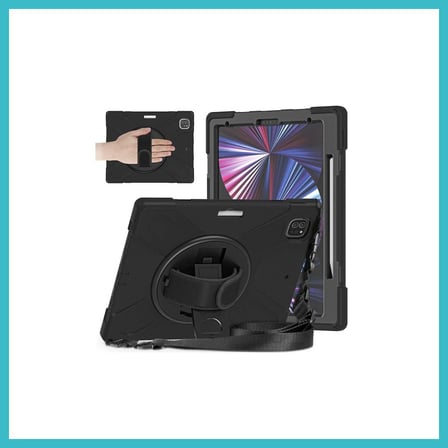 DEFNE STORE iPad Pro 12.9 (2020) Kılıf Amazing Tablet Kapak - Siyah DFNBEZ