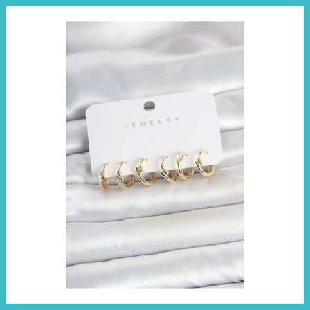 DEFNE STORE Pirinç Gold Renk Botega Model Kadın Küpe Seti DFNBEZ