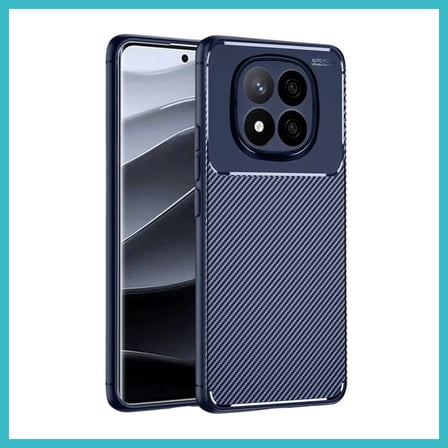 DEFNE STORE Redmi Note 14 Pro 4G Uyumlu Kılıf Auto Focus Karbon Kapak - Lacivert DFNBEZ
