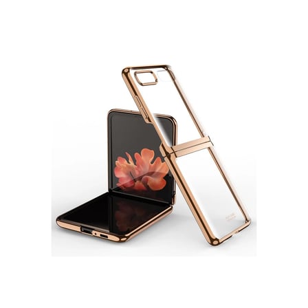 DEFNE STORE Samsung Galaxy Z Flip 4 Kılıf Fold Element Kapak - Gold DFNBEZ