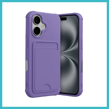 DEFNE STORE iPhone 17 Uyumlu Kelvin Kartvizitli Silikon - Lila DFNBEZ