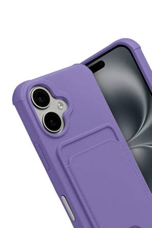 DEFNE STORE iPhone 17 Uyumlu Kelvin Kartvizitli Silikon - Lila DFNBEZ
