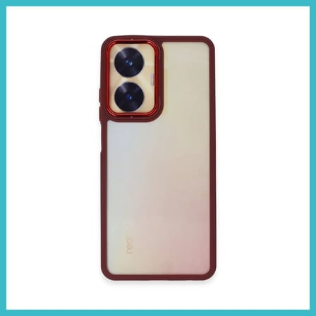 DEFNE STORE Realme C55 Uyumlu Kılıf Dora Kapak - Kırmızı DFNBEZ