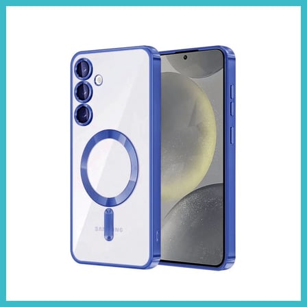 DEFNE STORE Samsung Galaxy A15 4G Uyumlu Kross Magneticsafe Kapak - Lacivert DFNBEZ