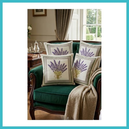 DEFNE STORE 4lü Kırlent Kılıfı, Dijital Baskılı Çift Taraflı Kırlent Kılıfı 45x45cm DFNBEZ