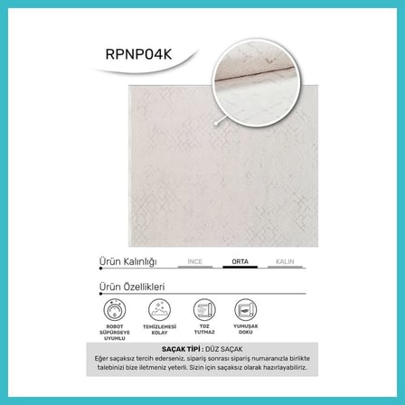 DEFNE STORE YoudayHomeCollection BONAPARTE Model Oturma Odası Halısı · EBAT: 80X80 DFNBEZ