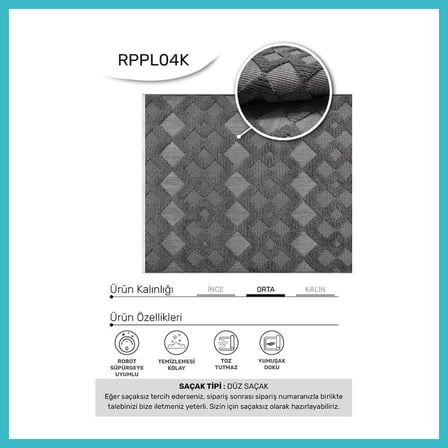 DEFNE STORE YoudayHomeCollection MASAL Model Oturma Odası Halısı · EBAT: 80X80 DFNBEZ