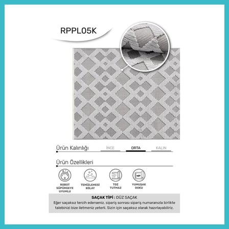DEFNE STORE YoudayHomeCollection MASAL Model Oturma Odası Halısı · EBAT: 80X80 DFNBEZ