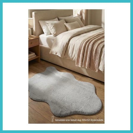 DEFNE STORE YoudayHomeCollection POLY Peluş Post Şeklinde Halı Model Oturma Odası Halısı · EBAT: 100X150 DFNBEZ