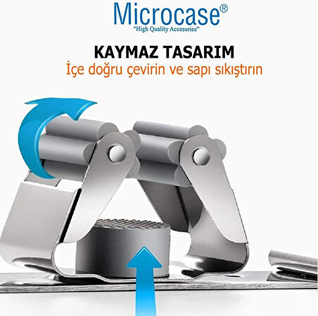 Microcase 2in1 Yapışkanlı Duvara Monte Mop ve Havlu Eşya Tutucu Askılık - SİYAH AL4800