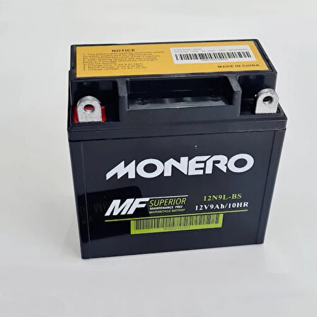 Monero LİFAN KP 150 TR150-10B MONERO MARKA AKÜ 12V 9A