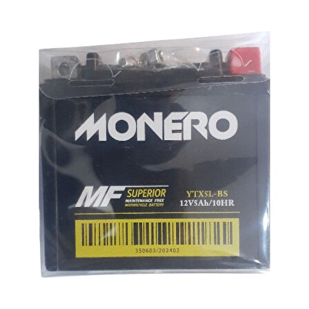 Monero Akü 12v 5ah Motosiklet Aküsü