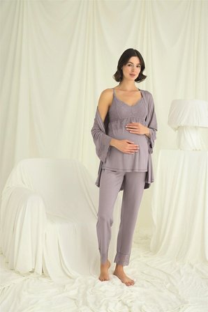 Arias Closet Dantelli Hamile Lohusa 'lü Pijama Takımı
