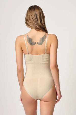 Ten Göğsü Açık Agraflı Body Korse