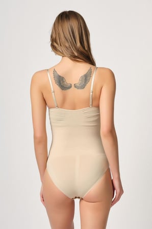 Ten Göğsü Açık Agraflı Body Korse