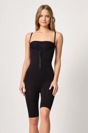 Arias Closet Siyah MI Emay  Ön Agraflı Göğsü Açık Paçalı Boy Korse