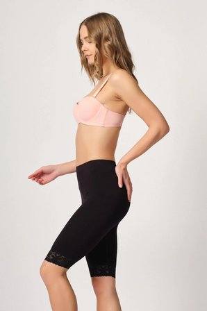 Arias Closet Siyah MI Emay  Soft Uzun Paça Dantel Boxer