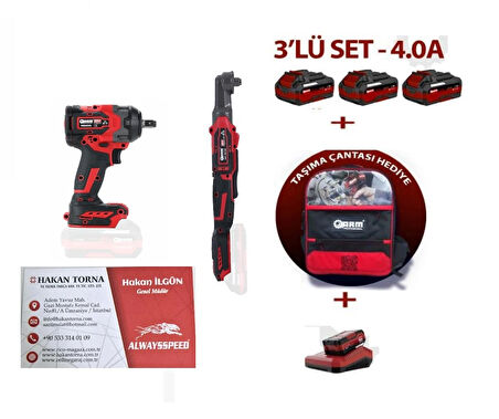 -ARM-1/2 Şarjlı Cırcır JB120 1/2 Somun Sökme Sıkma 850 Nm 809SE
