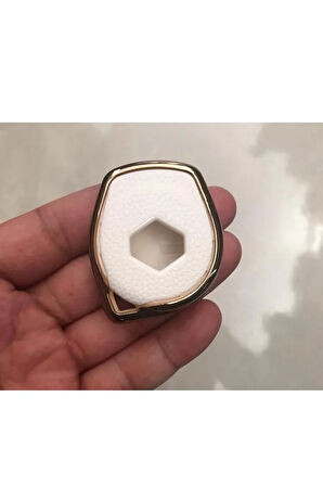 Suzuki ALTO SWİFT BALENO SX4 GRAND VİTARA JİMNY ANAHTAR KORUMA KILIFI BEYAZ/GOLD