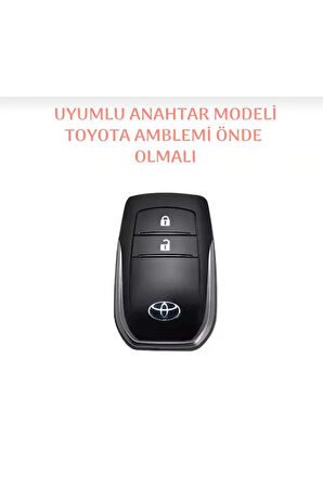 Toyota Yaris Cross Uyumlu Anahtar Koruma Kılıfı 2 Tuş Model Logo Yeri Önde Olan Modelle Uygun
