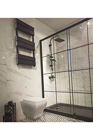 Siyah Robot Yağmurlama Duş Seti Mix Siyah Banyo Lavabo Bataryası Seti