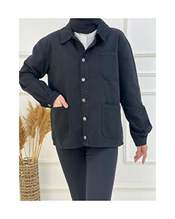 Üç Cepli Ceket Siyah-270