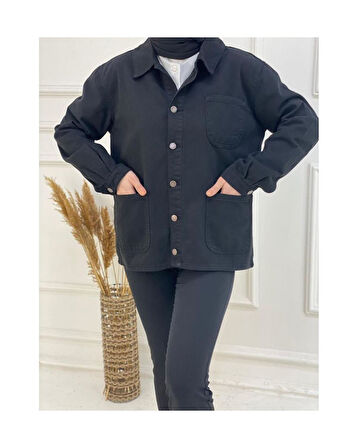 Üç Cepli Ceket Siyah-270