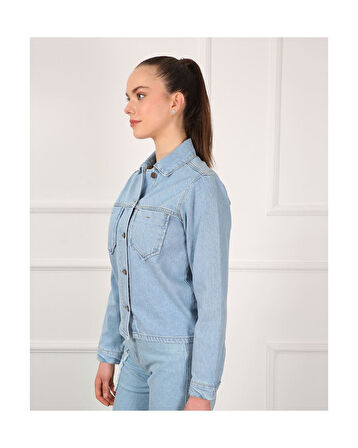 Kelebek Nakışlı Ceket-mavi 