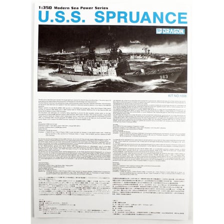 Dragon 1006, 1/350 USS Spruance DD-963 Destroyeri Maketi